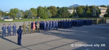 Slávnostný nástup príslušníkov vrtuľníkového krídla
